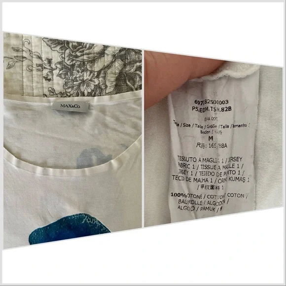 Cropped, indigo blue, perforated leather jacket - Picture 16 of 16